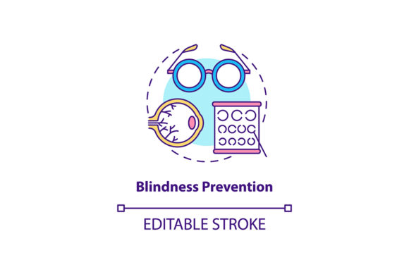 Blindness Prevention Concept Icon Graphics and Icons