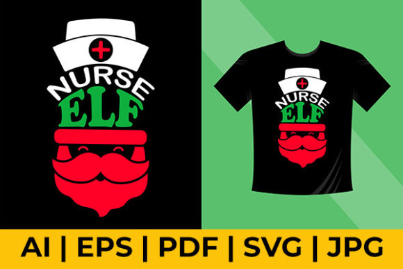 Christmas Nurse Tshirt Template Graphics Freebies