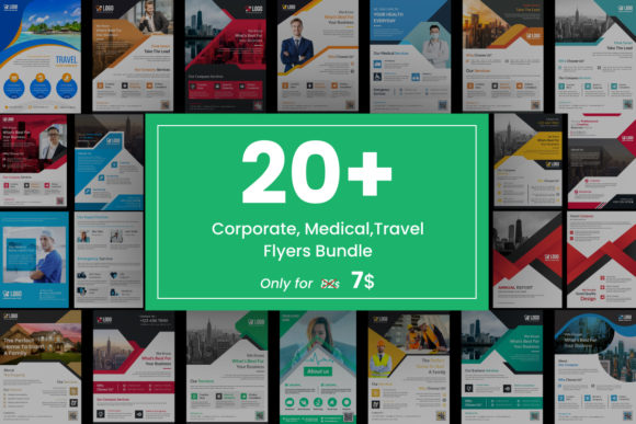 Corporate, Medical, and Travel Flyer Bundle