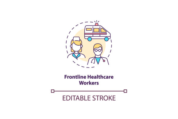 Frontline Healthcare Workers Icon Graphics and Icons