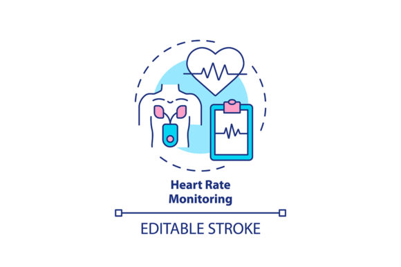 Heart Rate Monitoring Concept Icon Graphics and Icons