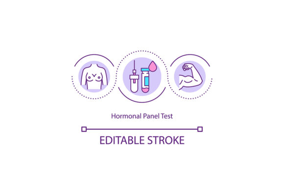 Hormonal Panel Test Concept Icon Graphics