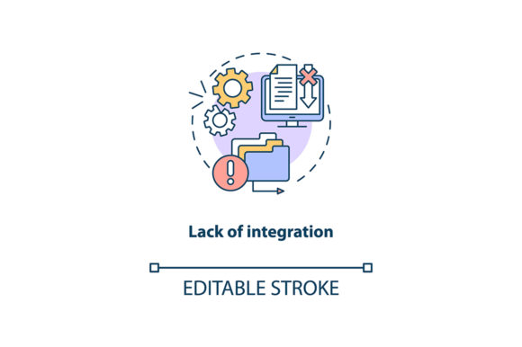 Lack of Integration Concept Icon Graphics and Icons