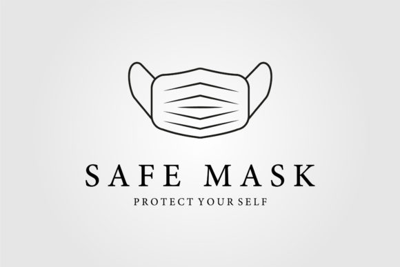 Mask Logo Line Art Simple Minimalist Graphics Freebies