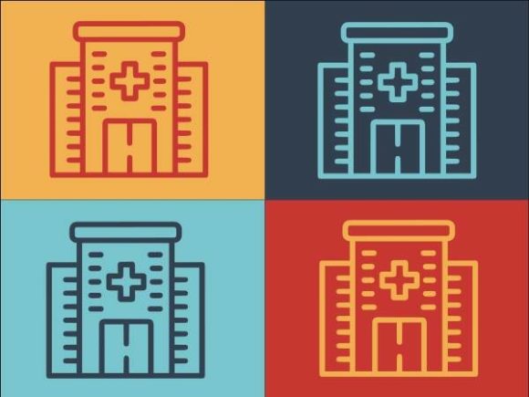 Medical Building Embroidery Design