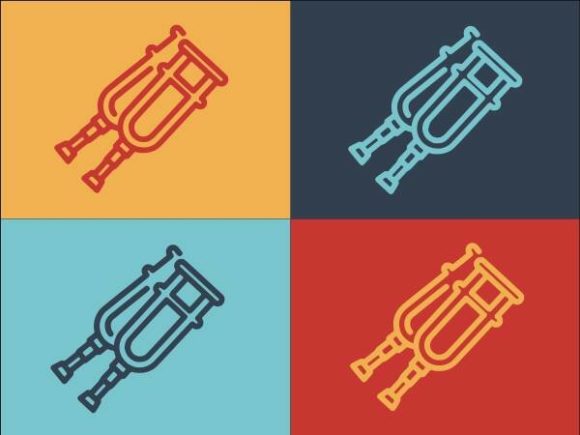 Medical Crutches Graphics and Logos