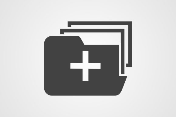 Medical Folder Glyph Icon Graphics