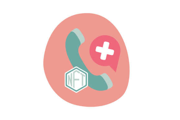 Medical NFT Emergency Call Service Icon Graphics