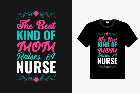 Mothers Calligraphy T Shirt with Floral: Graphics & Print Templates