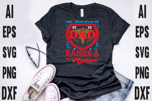 Nurse Dad T-shirt Design: Graphics and Print Templates