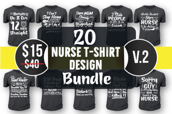 Nurse T-Shirt Design Bundle V2