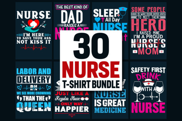 Nurse T-Shirt Designs Bundle