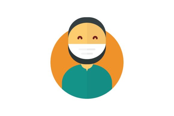 People Wearing Medical Mask Graphics and Illustrations