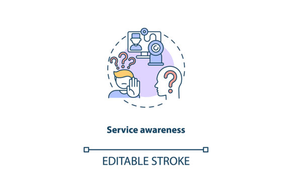 Service Awareness Concept Icon: Graphics and Icons for Local Business